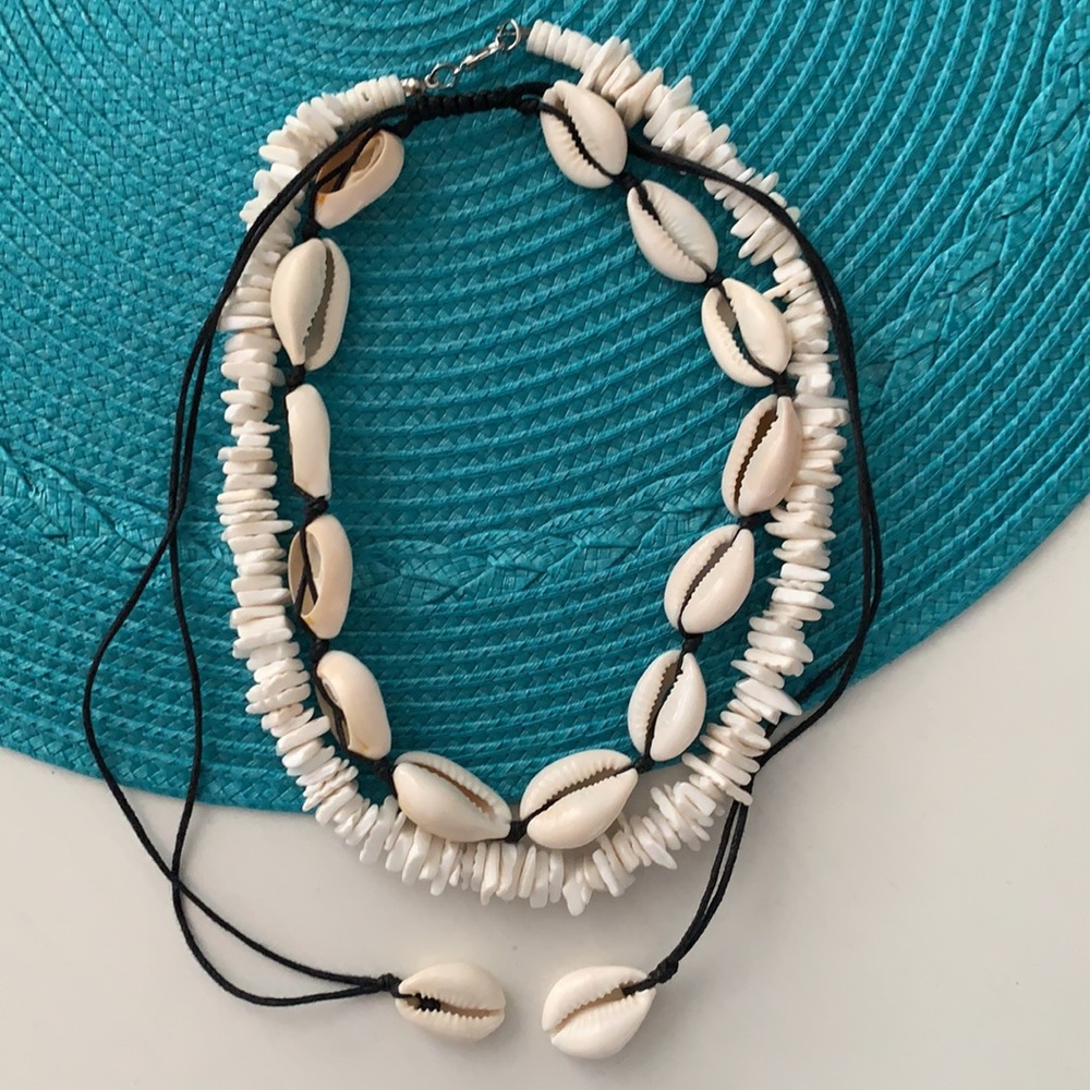 puka shell necklace set!